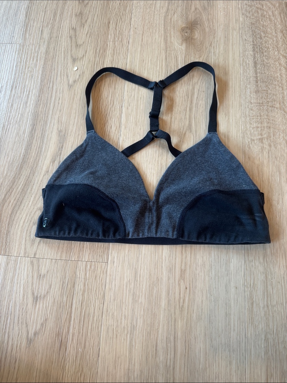 lululemon athletica Gray and Black Wireless Sports Bralette